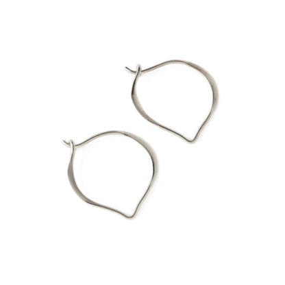 pair of silver Marrakesh hoop earrings right side view