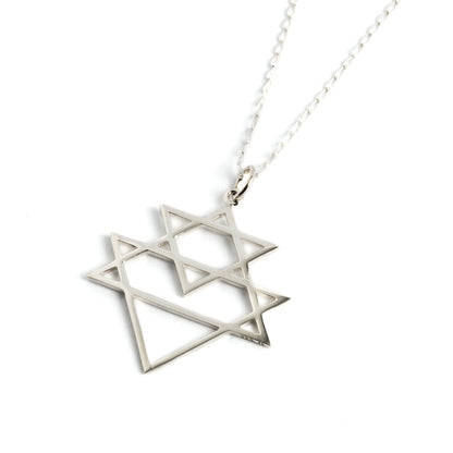 Open Sri Yantra Necklace right side view