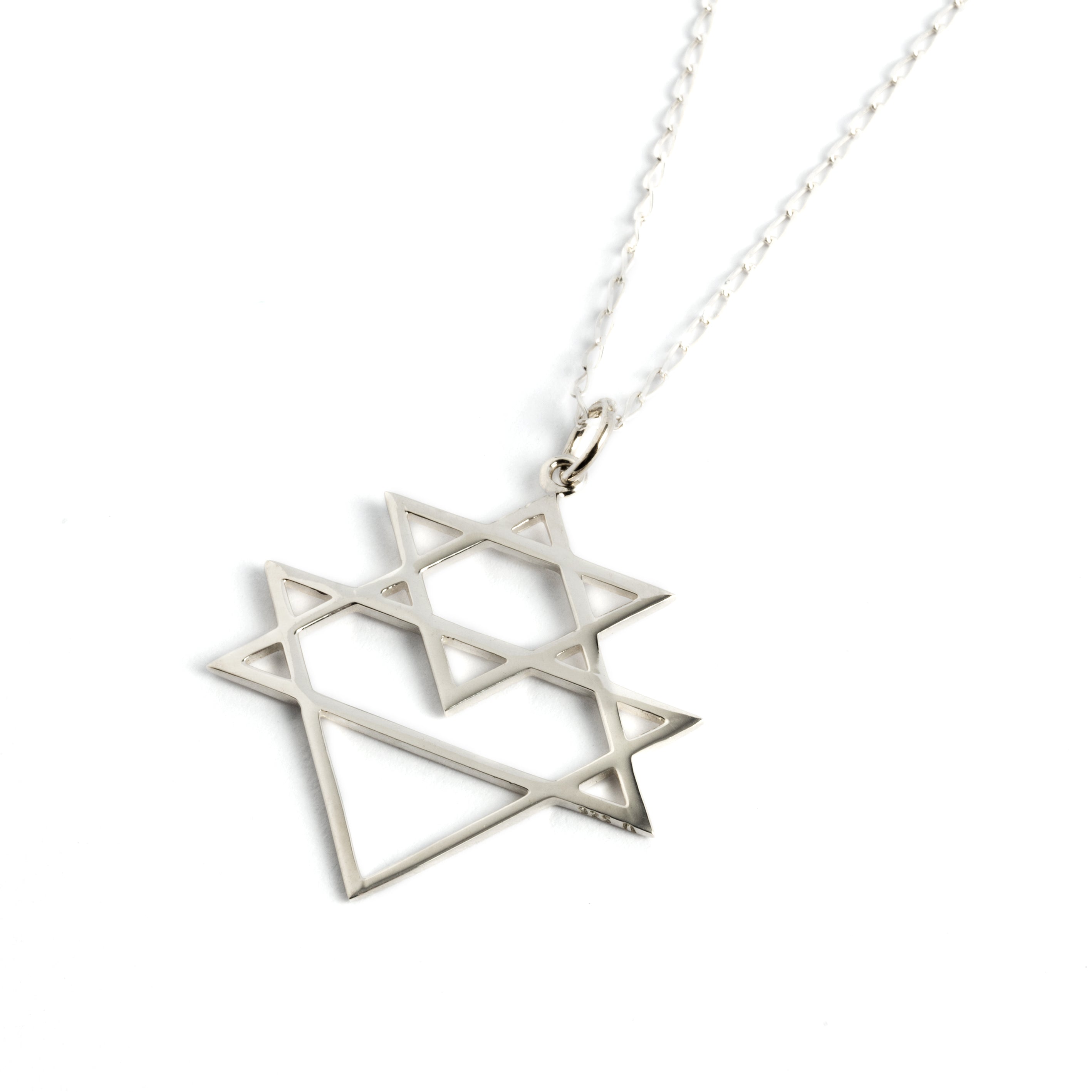 Open Sri Yantra Necklace right side view