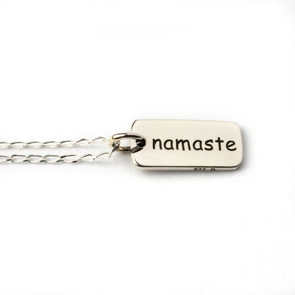 Silver Namaste Charm