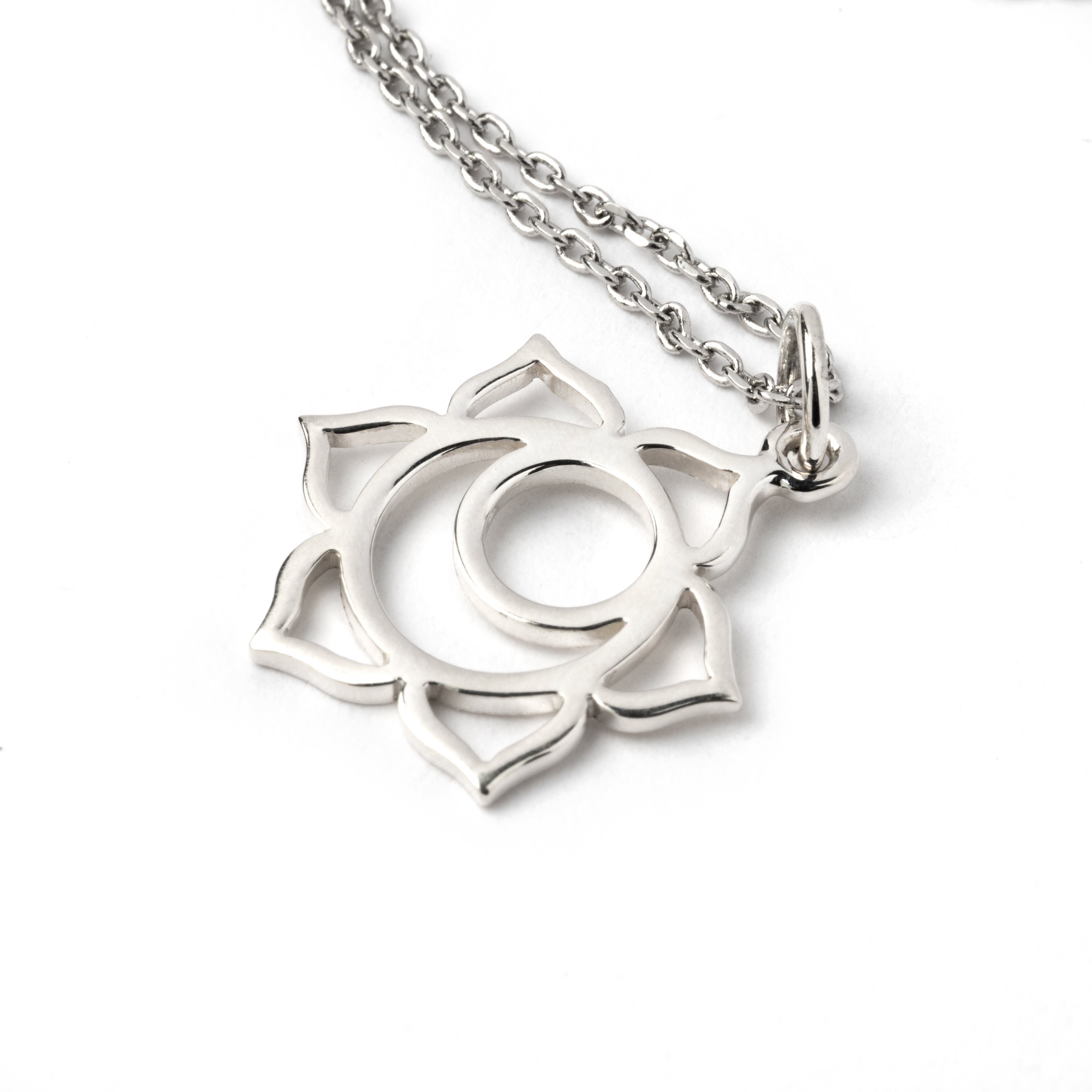 Sterling Silver Sacral Chakra Charm Necklace. The sacral chakra is the second chakra out of seven in the body&