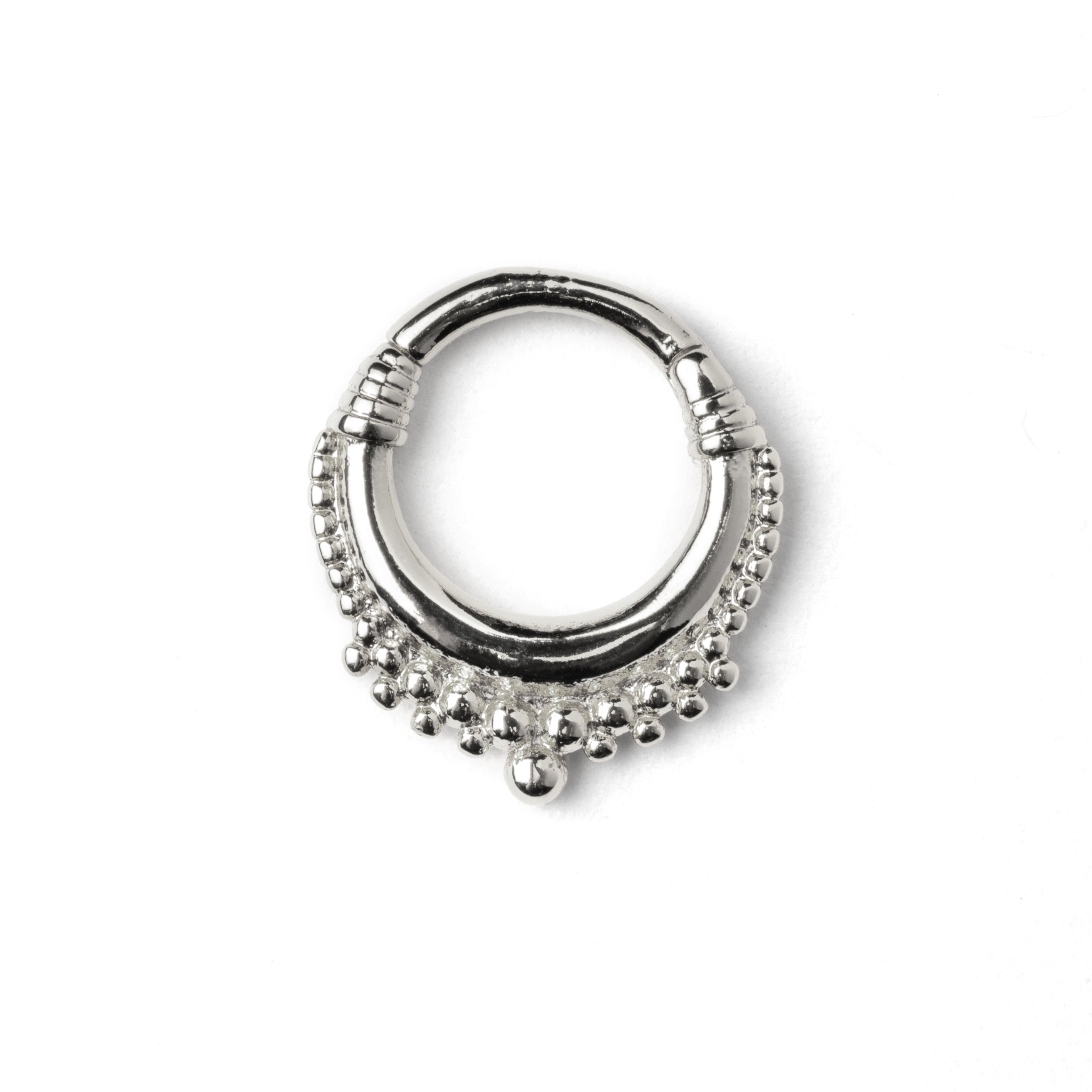 Meena surgical steel septum clicker frontal view