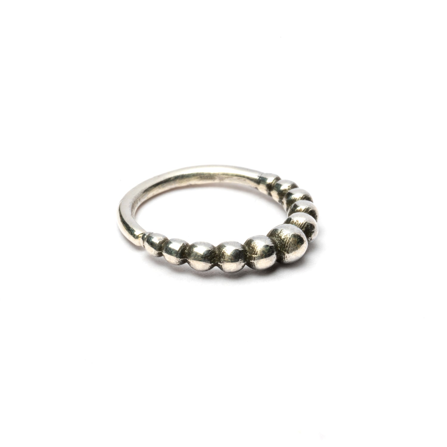 Sterling Silver Septum Ring side view