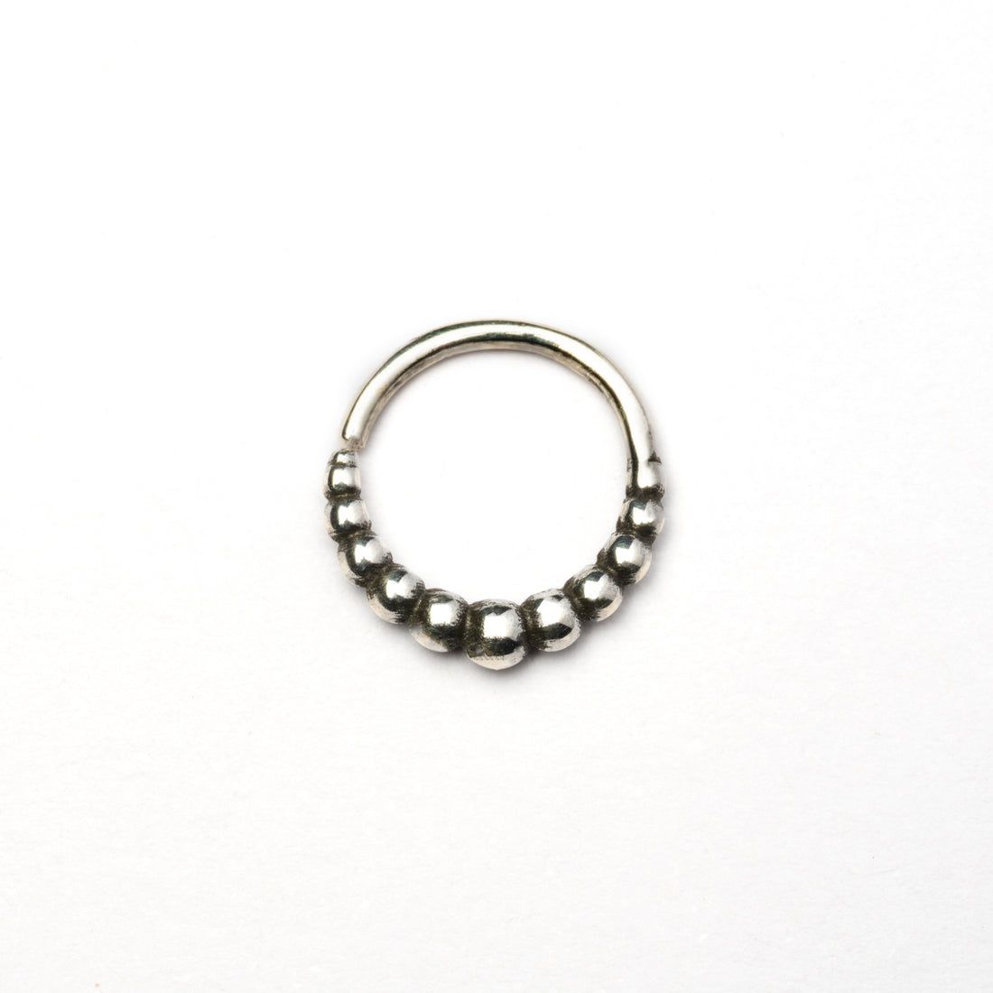 Sterling Silver Septum Ring frontal view