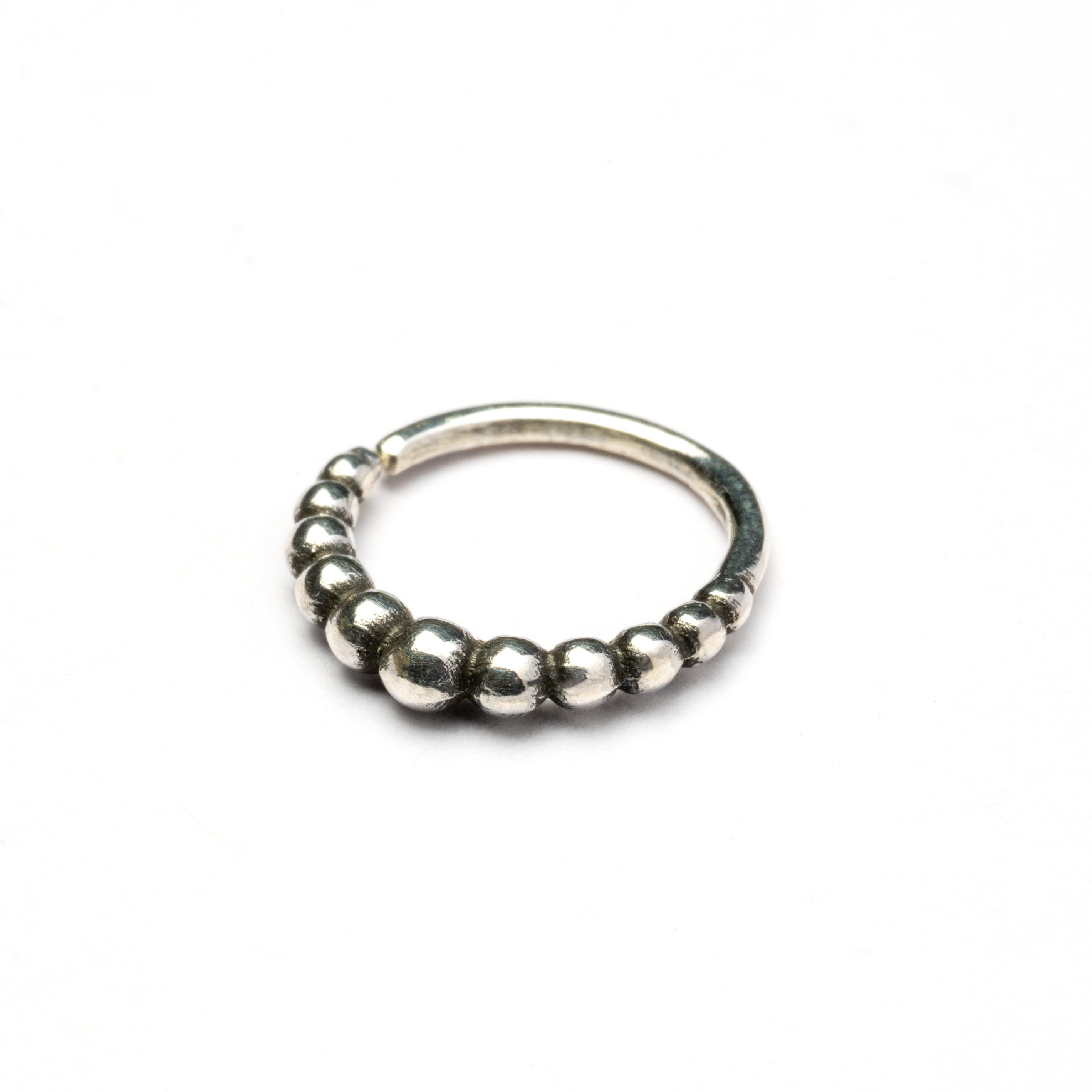 Sterling Silver Septum Ring side view