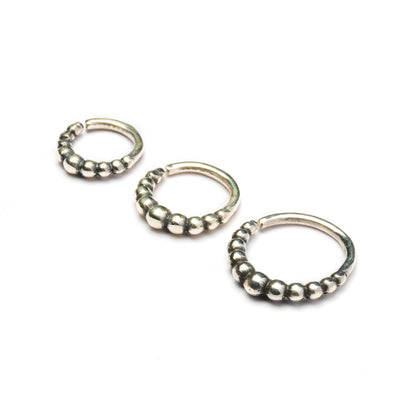 Sterling Silver Septum Ring frontal view