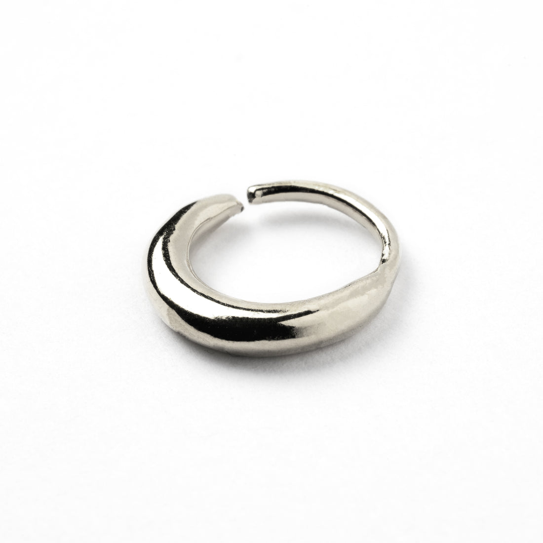 Rajasthan Silver Septum Ring right side view
