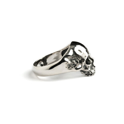 Silver Immortal Skull Ring side view