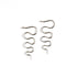 pair of silver wire snake hook earrings side view