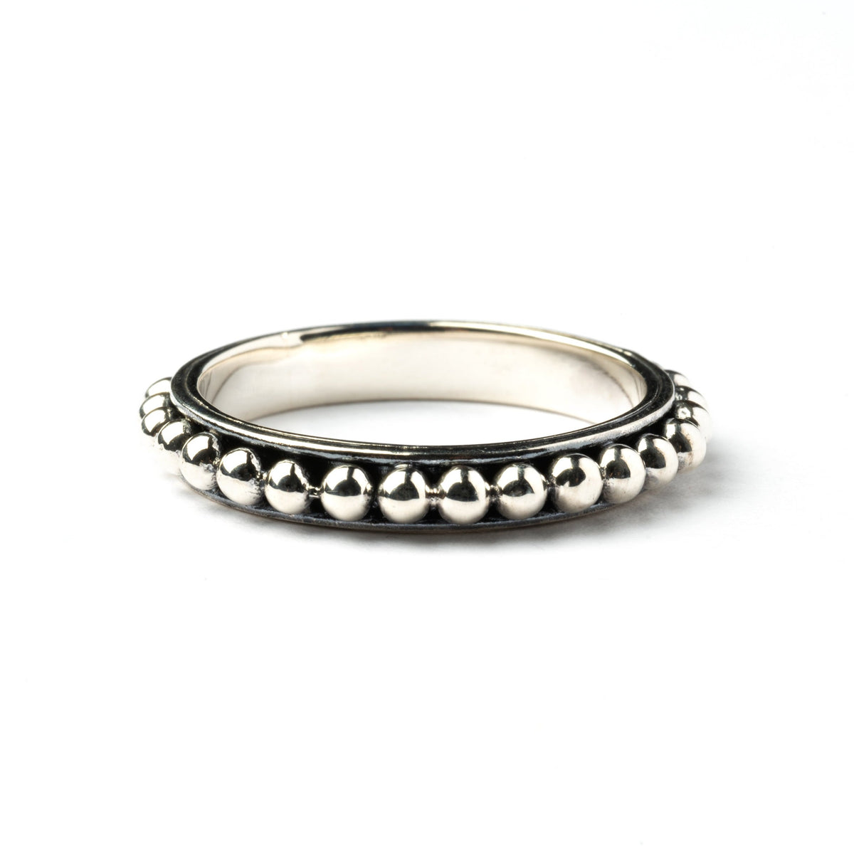 Silver Sphere Band Ring - Tribu
