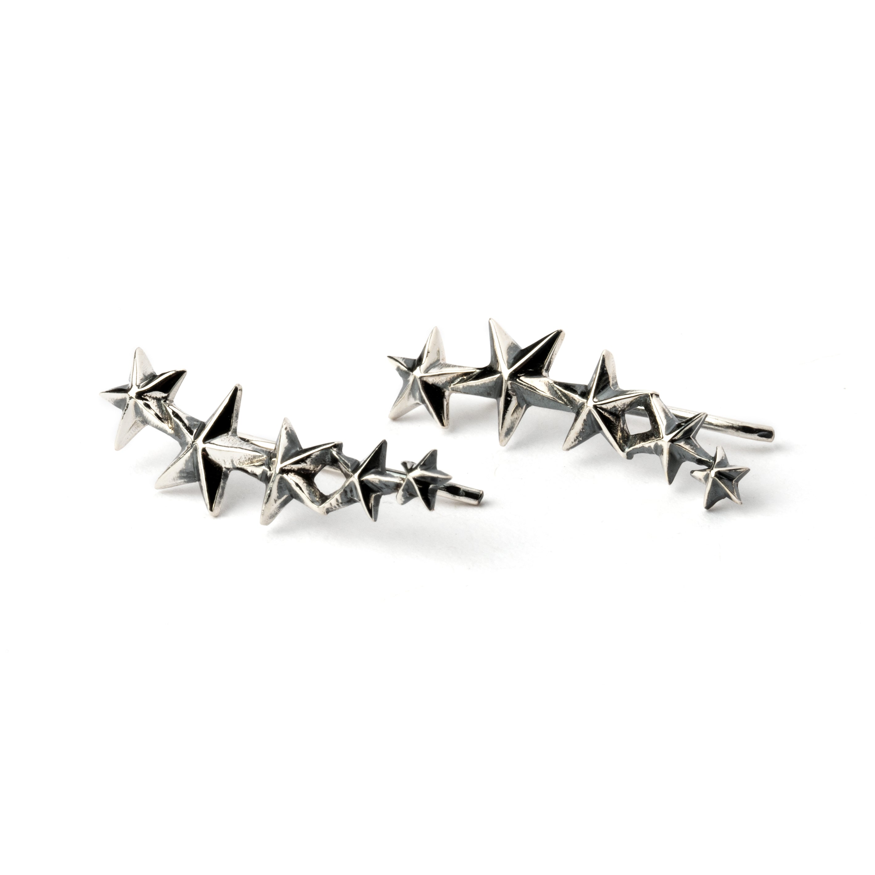 Silver star hot sale ear climbers