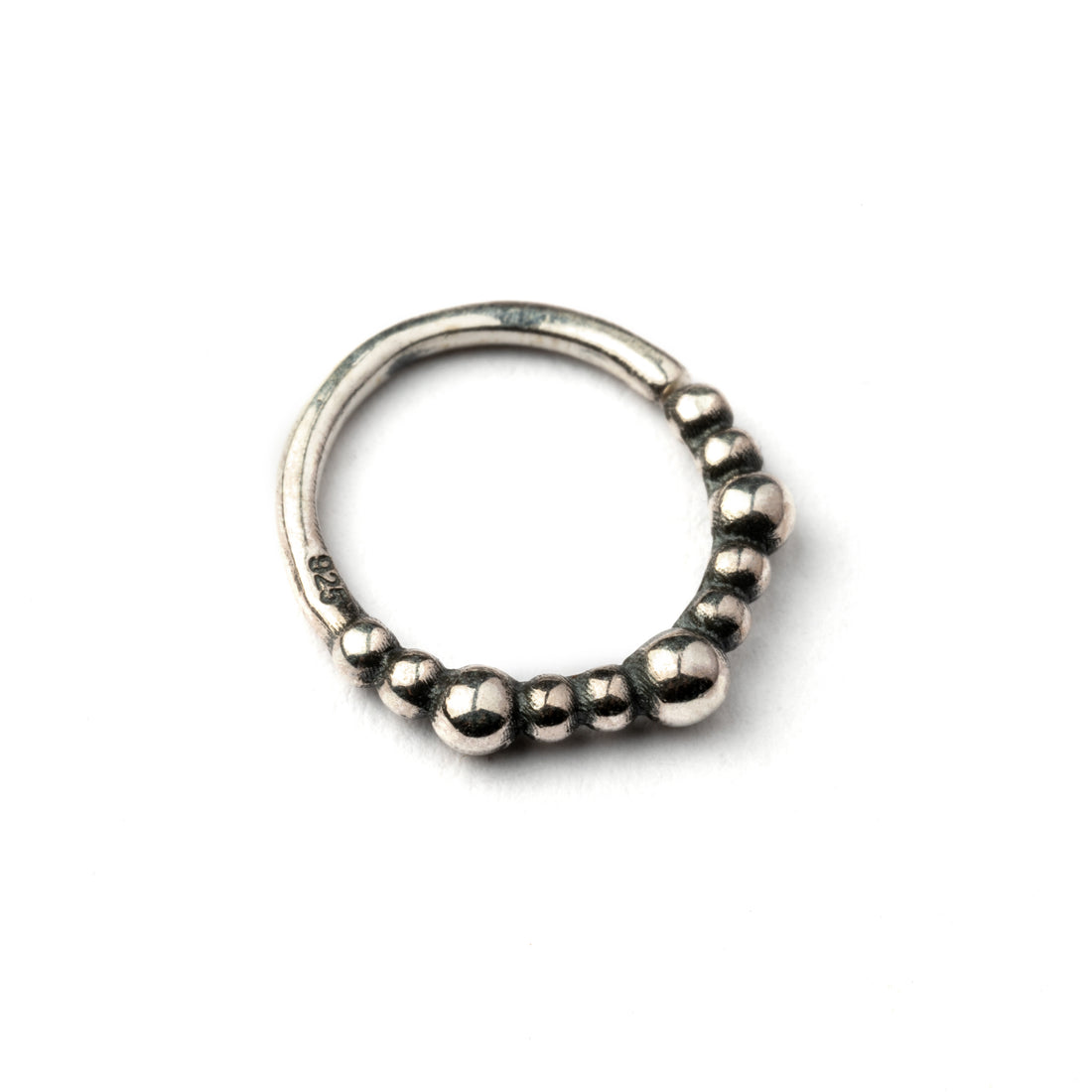 Shalini Silver Septum Ring left side view