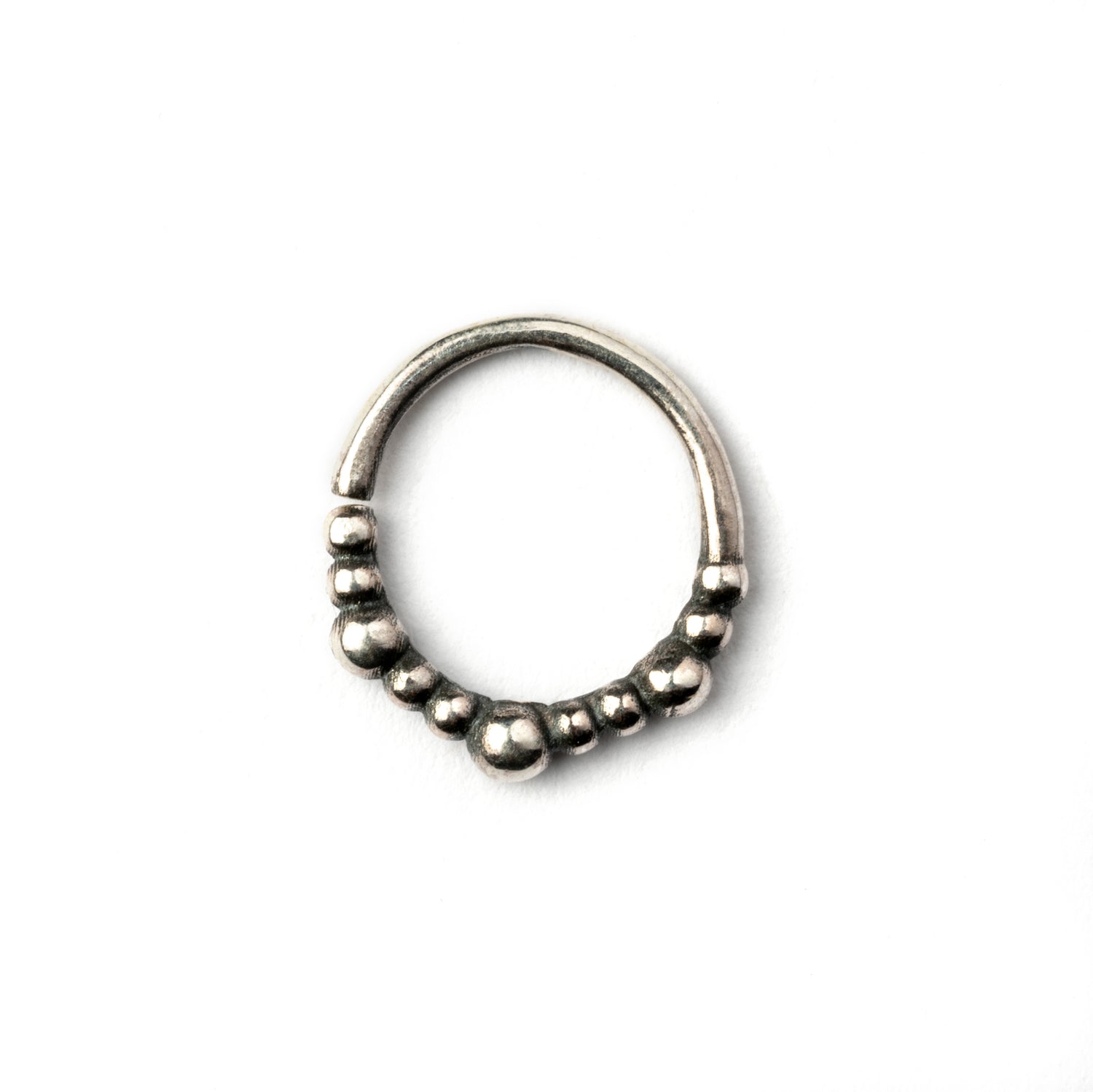 Shalini Silver Septum Ring frontal view