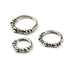 6mm, 8mm, 10mm Shalini Silver Septum Rings right side view