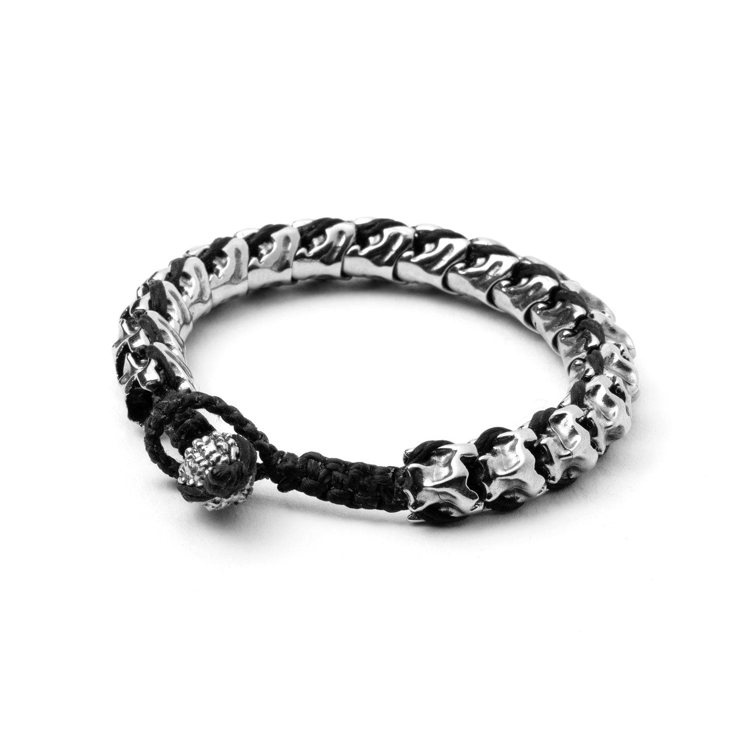 Silver Vertebrae Link Bracelet back view
