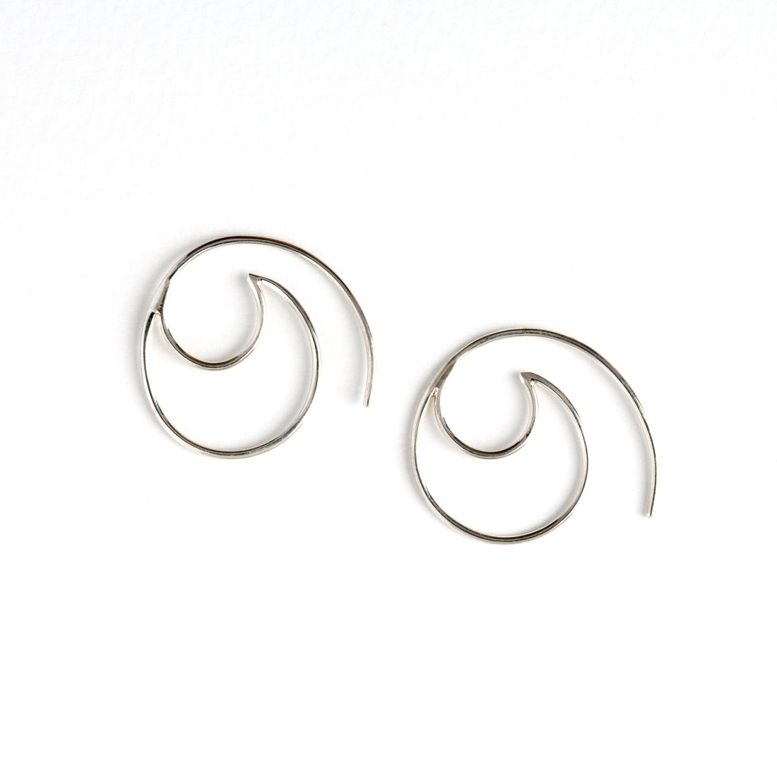 Open Crescent Earrings frontal view