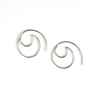 Open Crescent Earrings frontal view