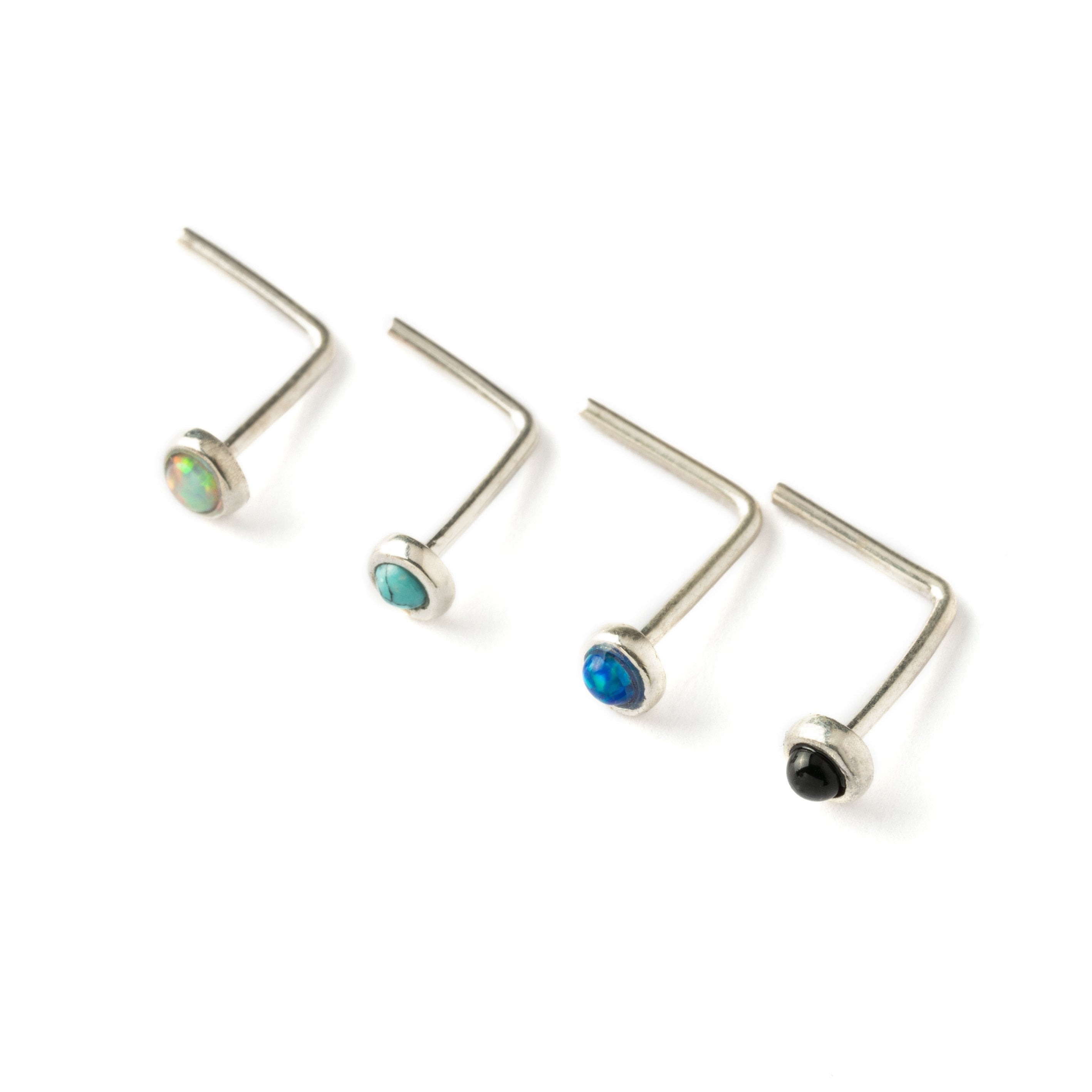 Silver stud nose on sale piercing