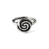Silver spiral nose ring frontal view