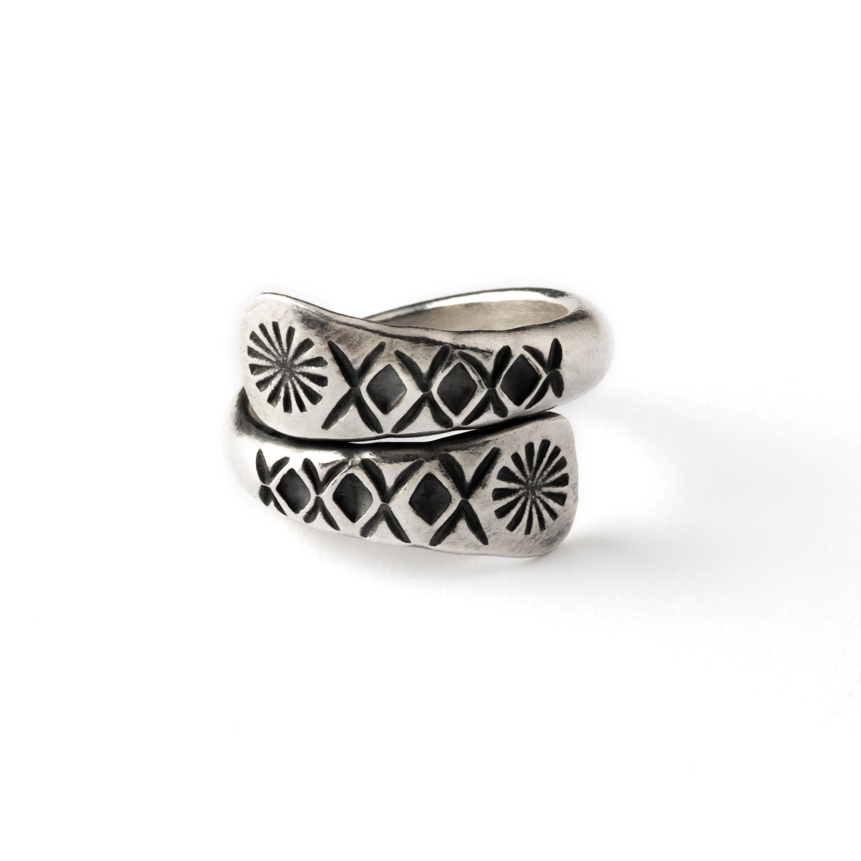 Silver-tribal-sun-ring