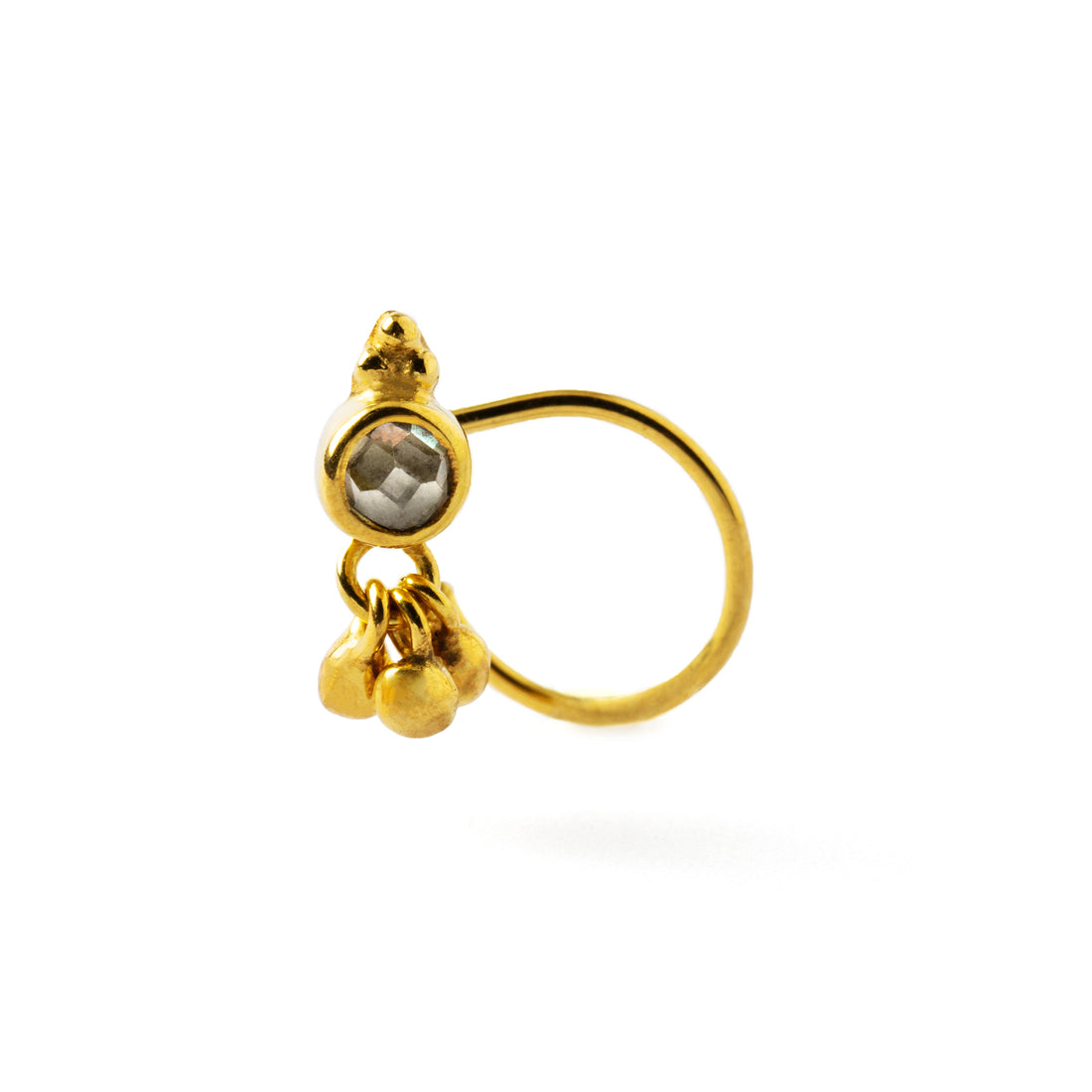 Gold Sita Nose Stud frontal view