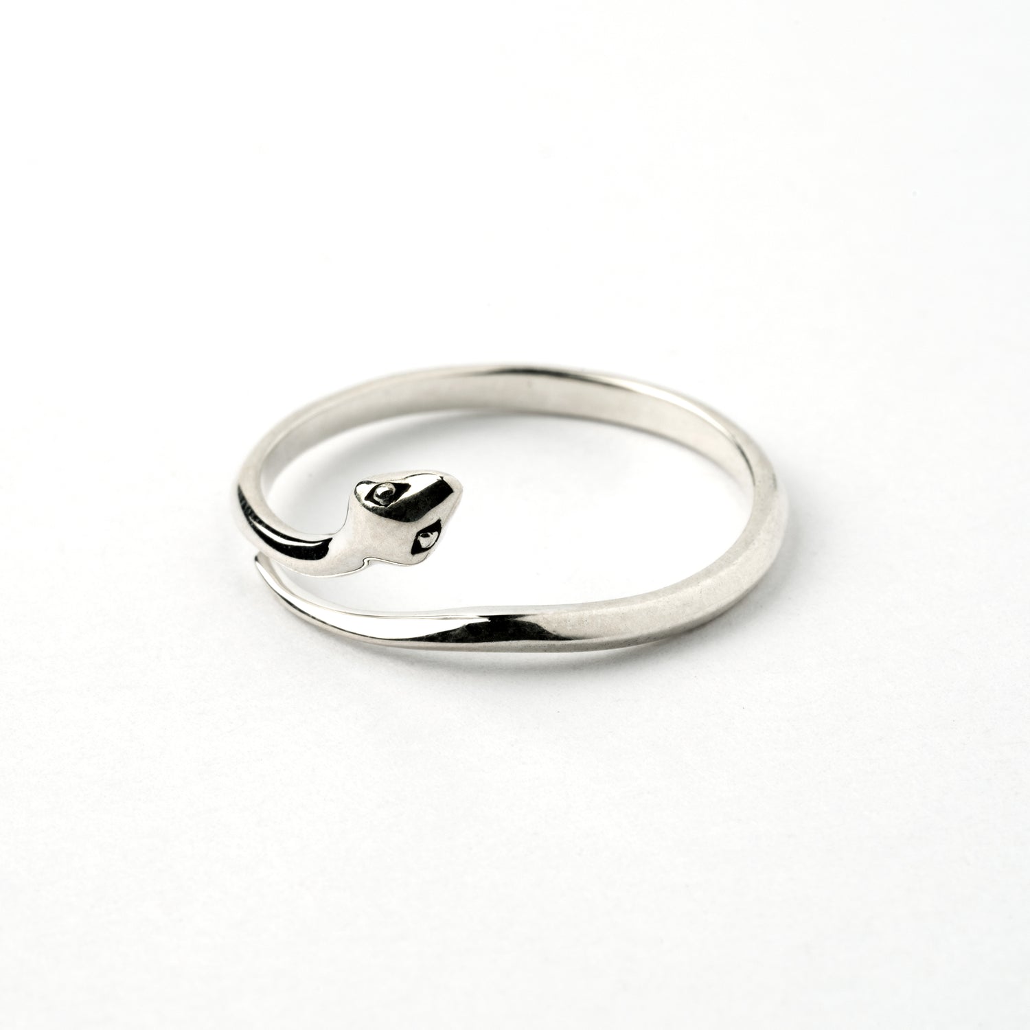 Snake of Eden Silver Ring right side view