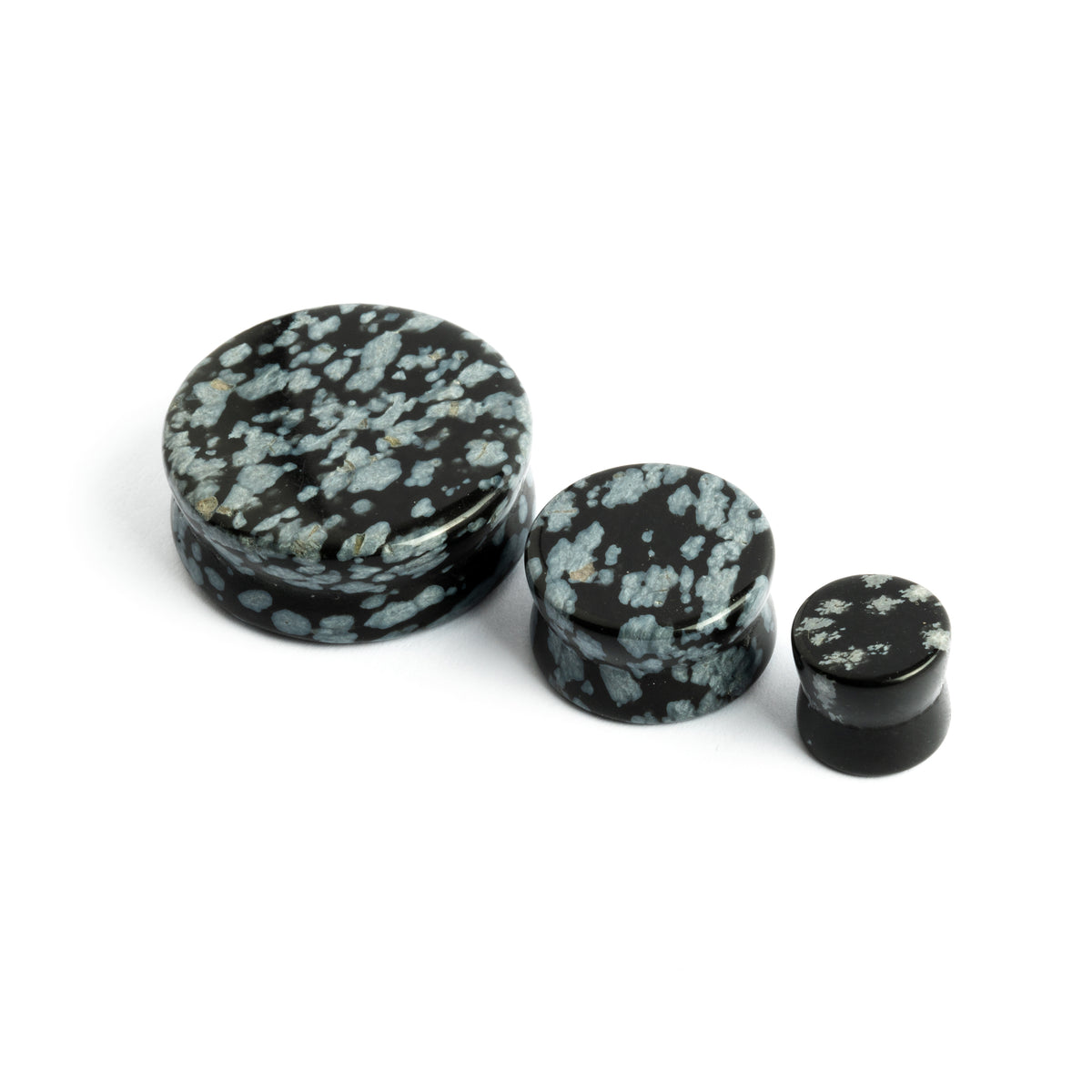 Snowflake Obsidian Plugs | Stretched Ears Jewellery - Tribu