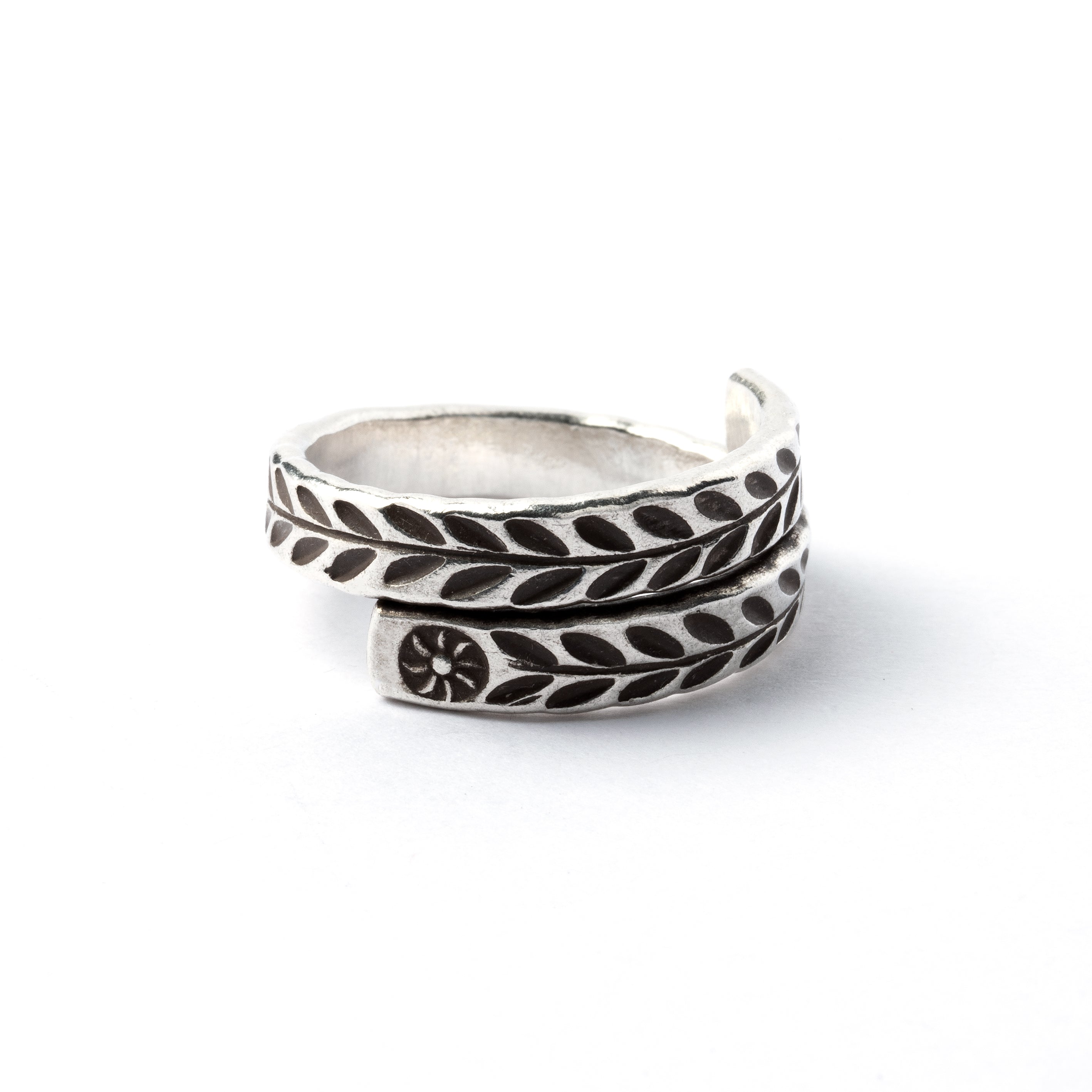Solstice Silver Ring frontal view