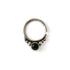 Soma Silver septum with black Onyx frontal view