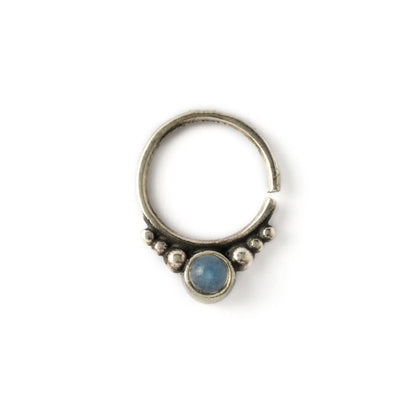 Soma Silver Septum with Moonstone frontal view
