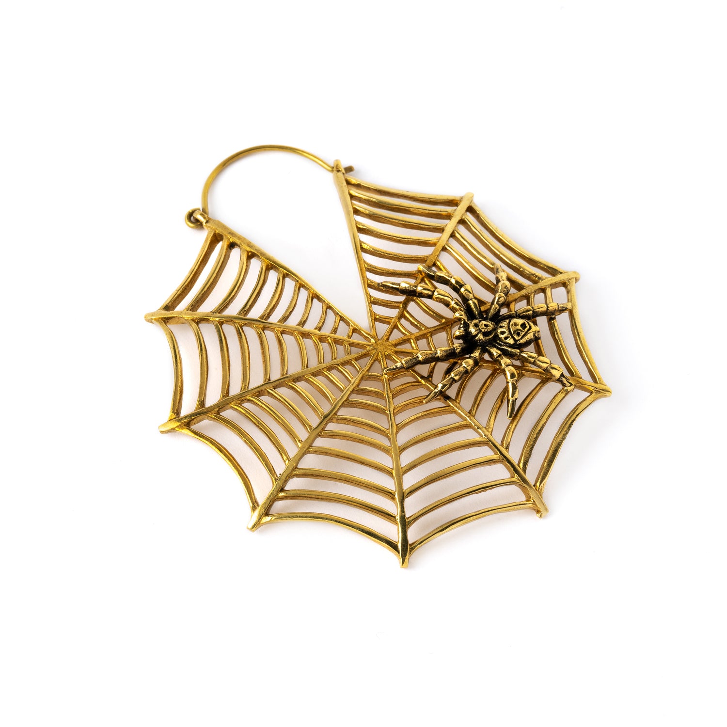 single Spiderweb Earring right side view