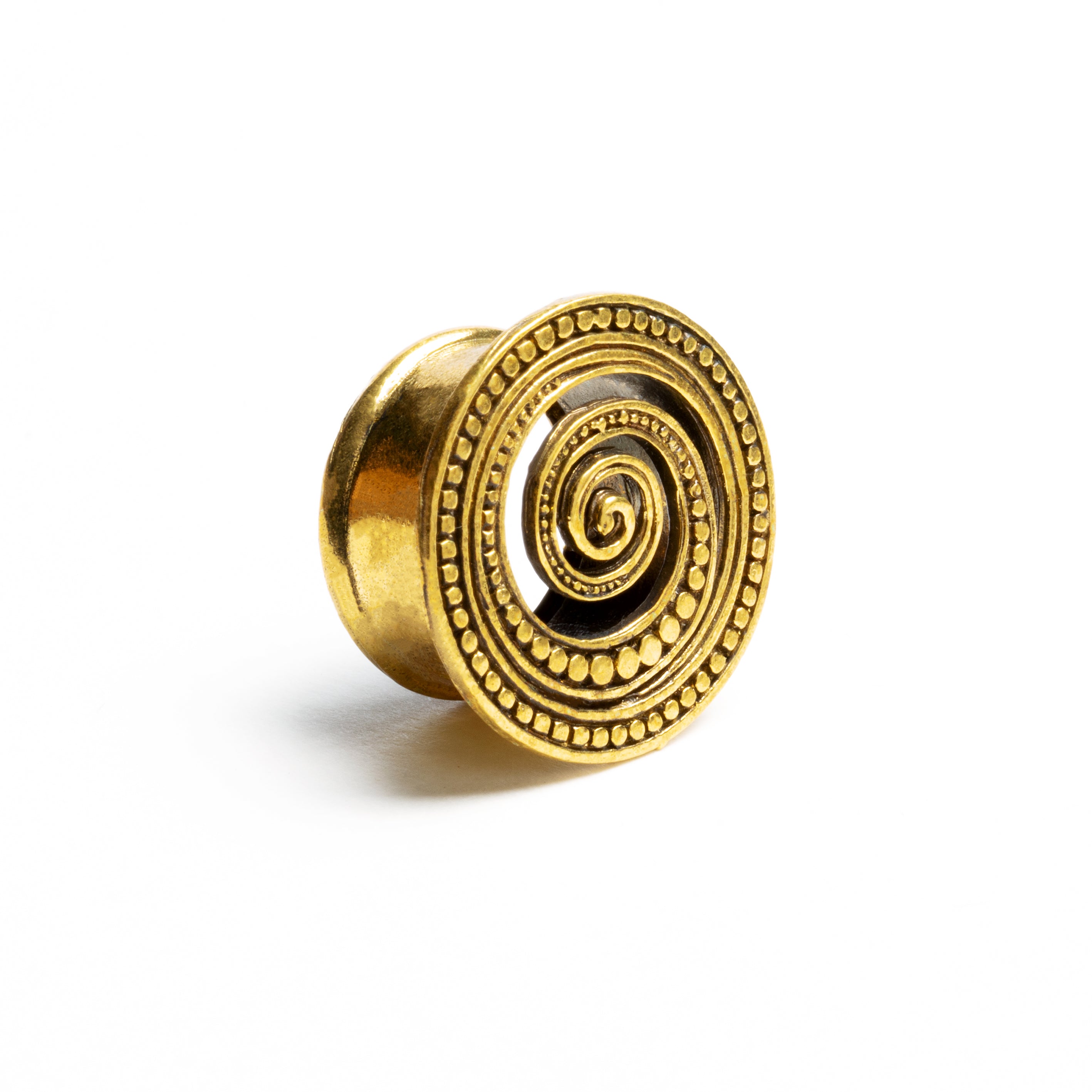 Golden spiral plug tunnel right side view