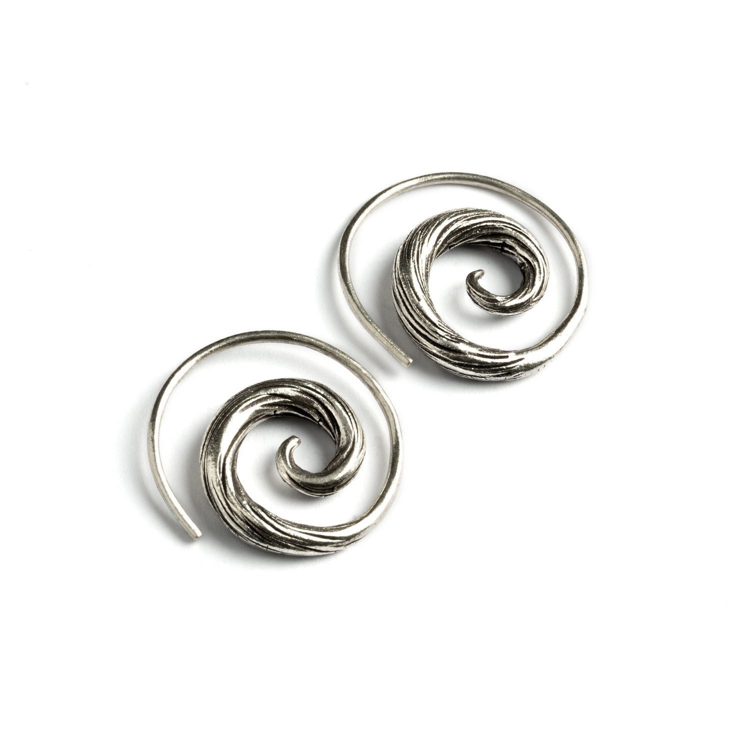 El Nino Spiral Earrings side view