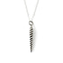 Silver Spiralling Cone Charm necklace frontal view