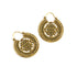 Sri Yantra Brass Hoops frontal view