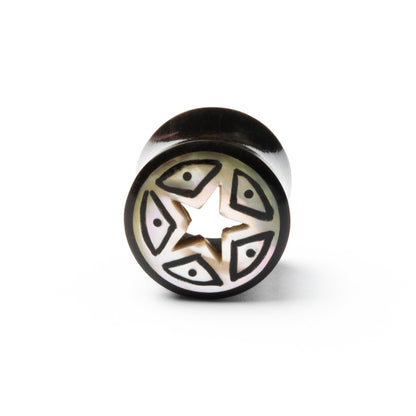 Star Horn Plug With Mother Of Pearl Inlay