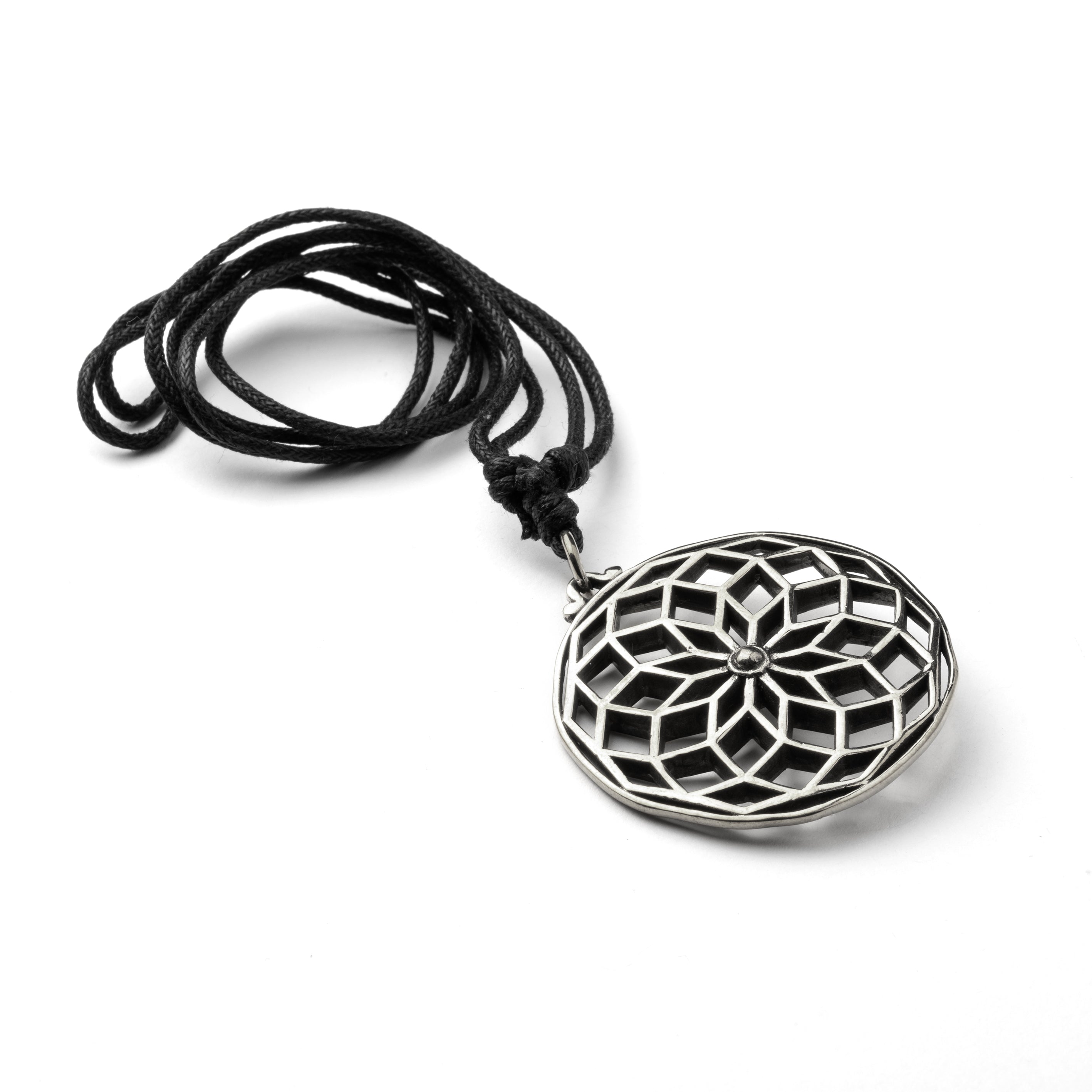 Pendentif Étoile de Vie et Pierre Turquoise en Laiton