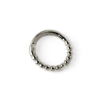 Surgical steel dotted piercing clicker ring side view