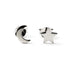 celestial Sterling Silver moon and star stud earrings frontal view