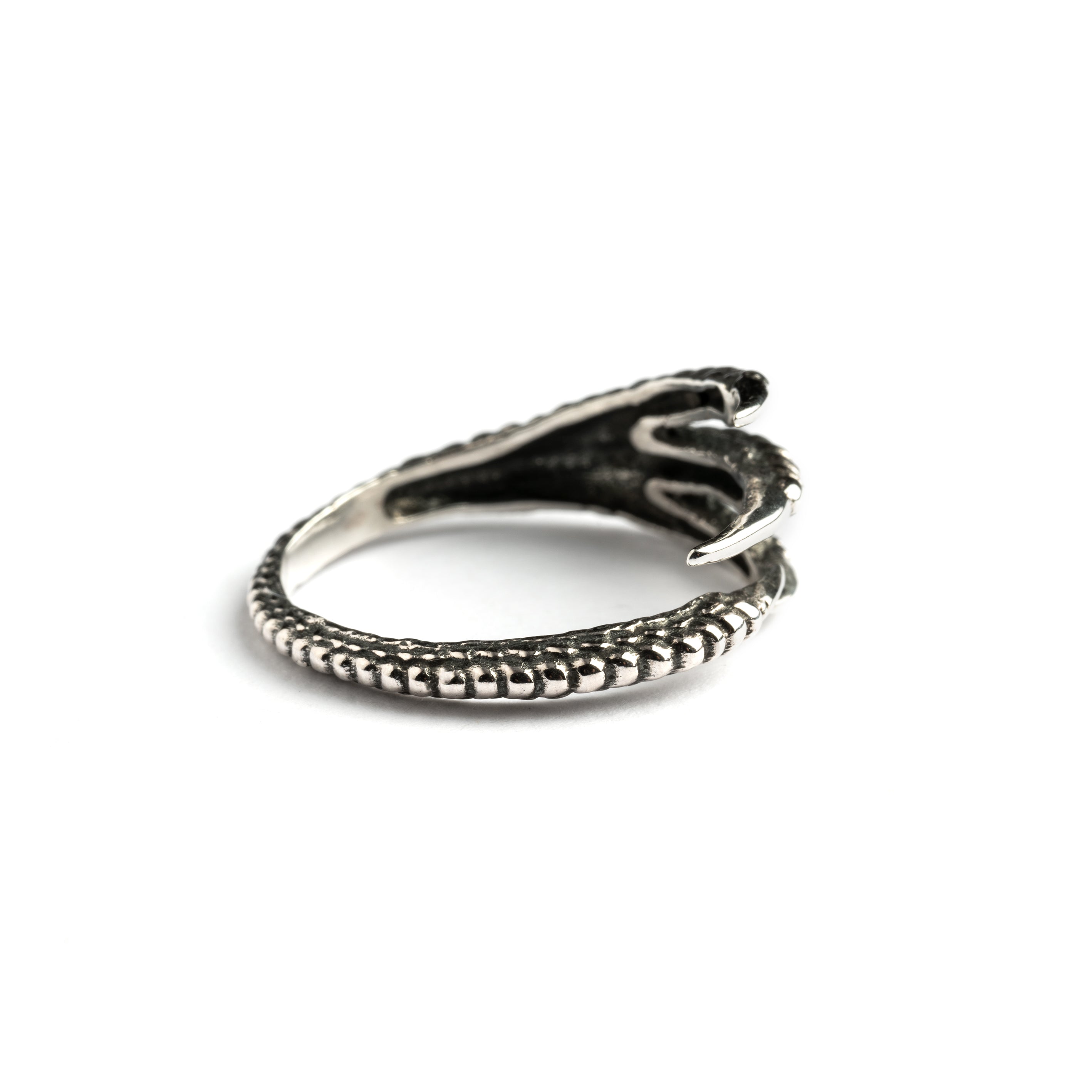 Silver Talon Wrap Ring left back view