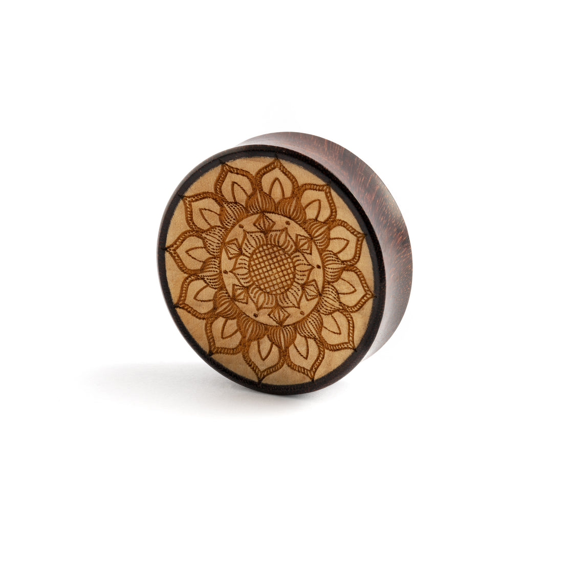 TamarindandCrocodileWoodMandalaEarPlug