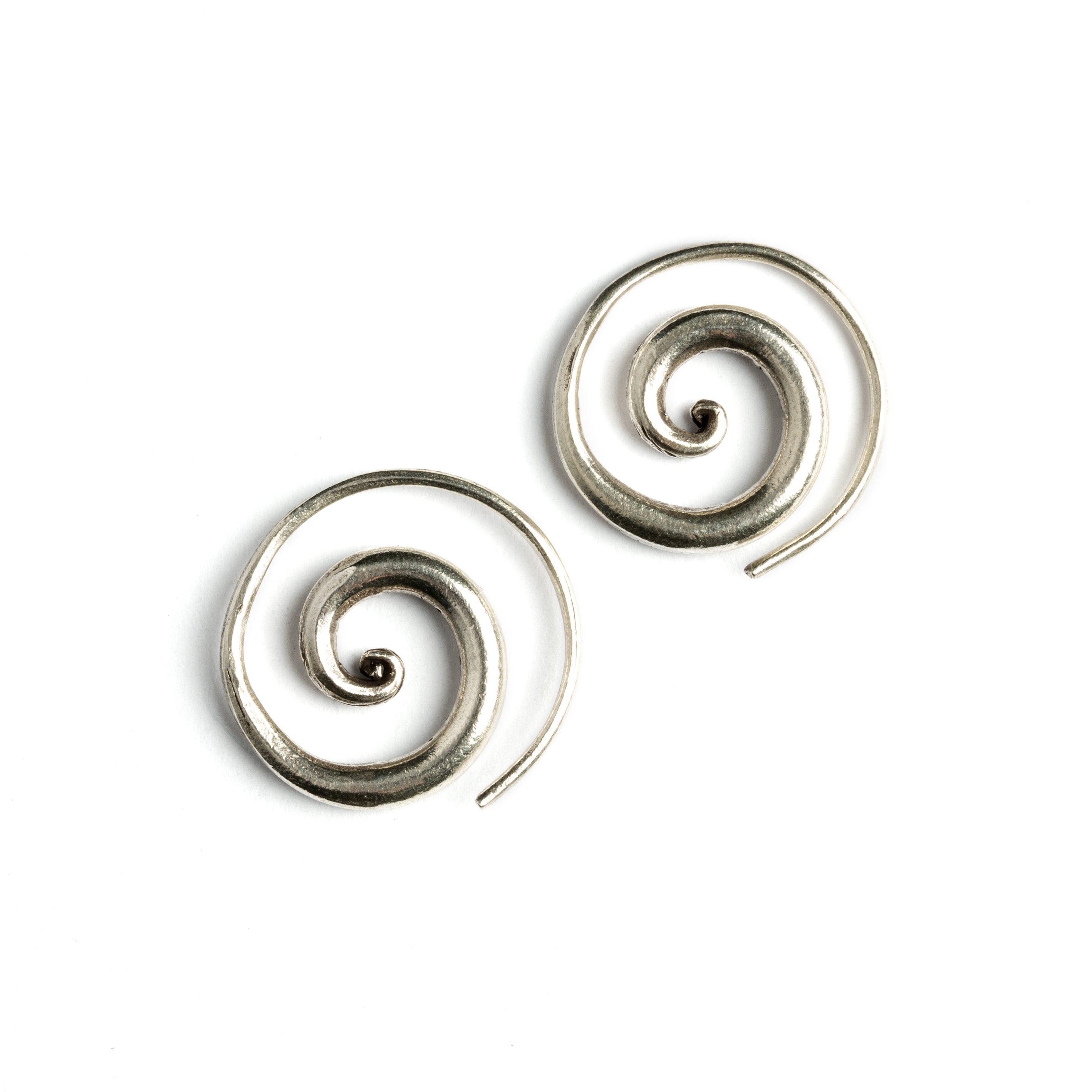 Gold Ear Wire - Spiral Teardrop Shape in 24K Gold Plate