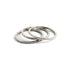 multiple hammered silver stacking band rings
