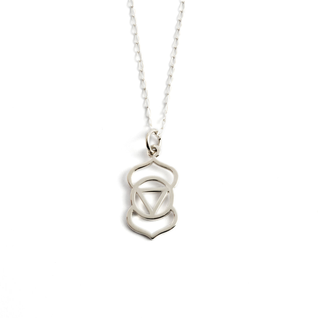 Silver Third Eye Chakra Charm frontal view