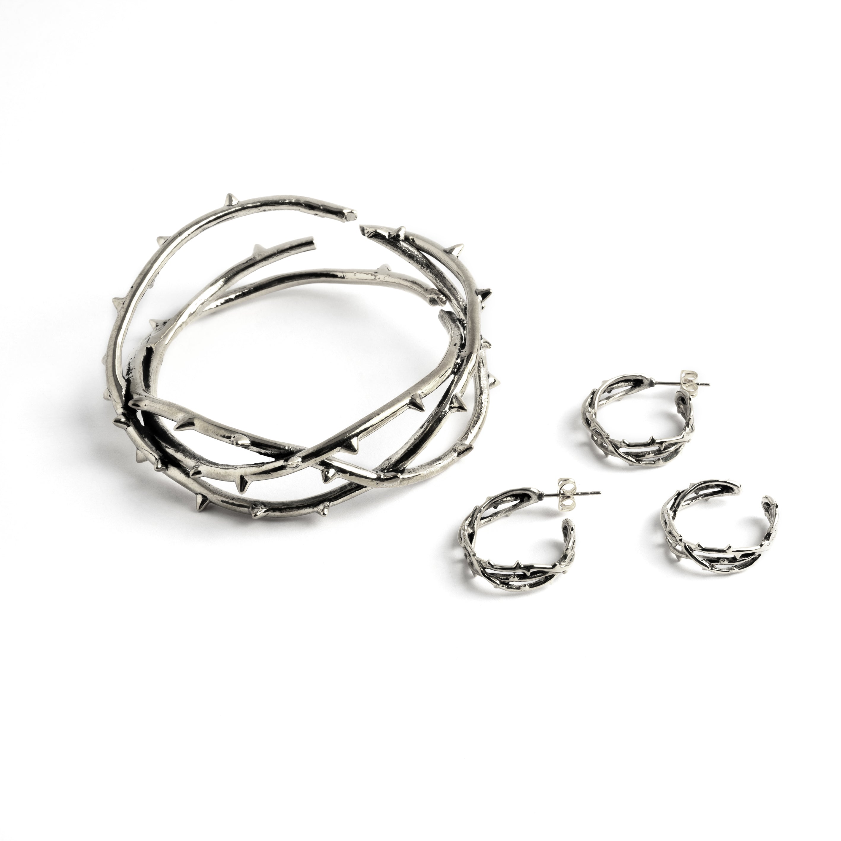 Thorn Earrings, ring and bracelet