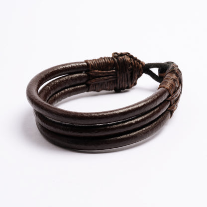 Three Cords Leather Bracelet |Tribu Jewellery London 