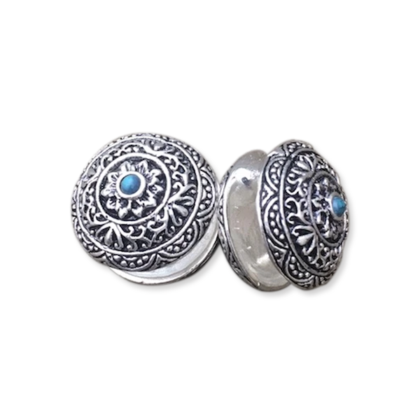 Tibetan styled  Ear Weight with Turquoise