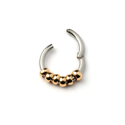 Hinged Segment Ring with gold Beads click on view