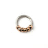 Hinged Segment Ring with rose gold Beads frontal view