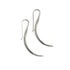 Tribal Silver Curved Earrings side view